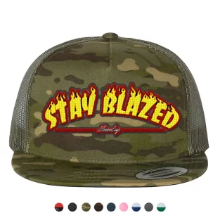 Stay Blazed Snapback Hat Army Green