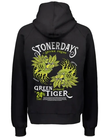 Black and Green Tiger Hoodie
