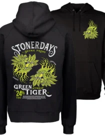 Black and Green Tiger Hoodie