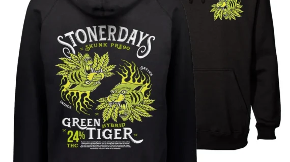 Black and Green Tiger Hoodie