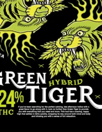 Black and Green Tiger Hoodie