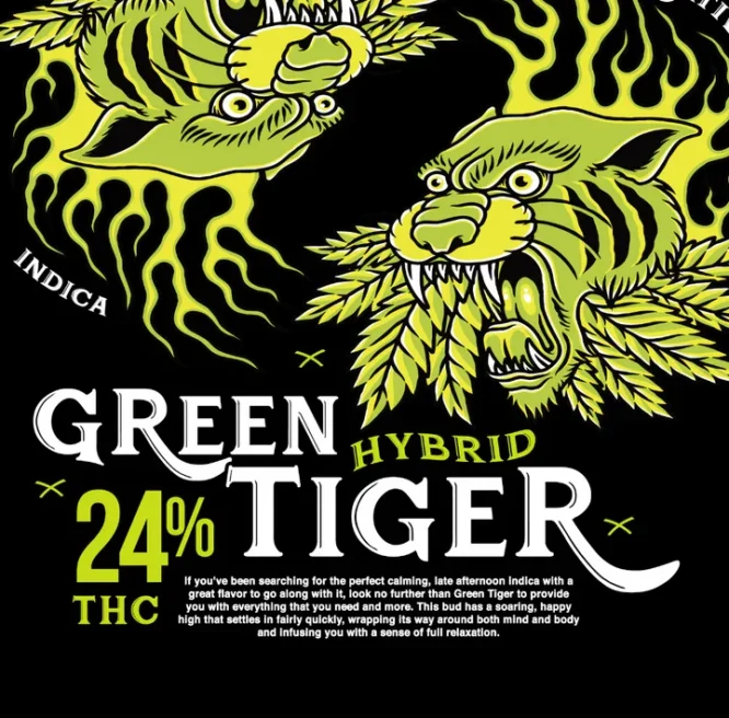 Black and Green Tiger Hoodie