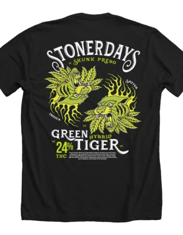 Black - Green Tiger Tee