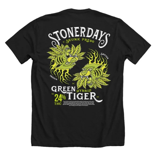 Black - Green Tiger Tee