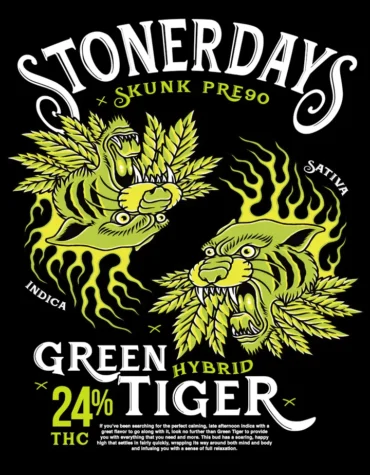 Black - Green Tiger Tee