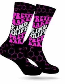 Pretty Baked Pink WEED SOCKS