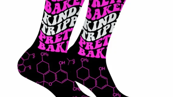Pretty Baked Pink WEED SOCKS