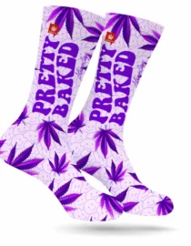 Pretty Baked Purple WEED SOCKS
