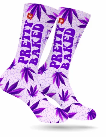 Pretty Baked Purple WEED SOCKS
