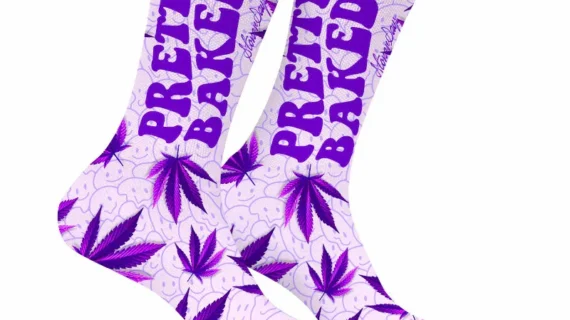 Pretty Baked Purple WEED SOCKS