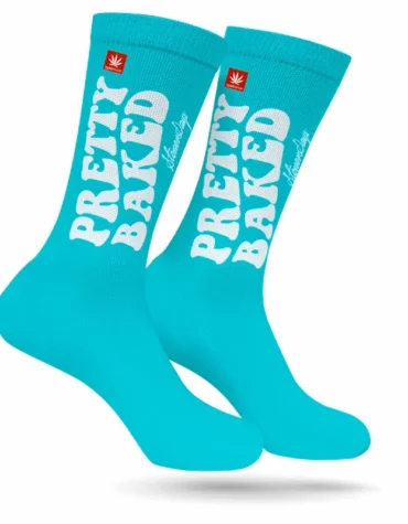 Pretty Baked Teal WEED SOCKS