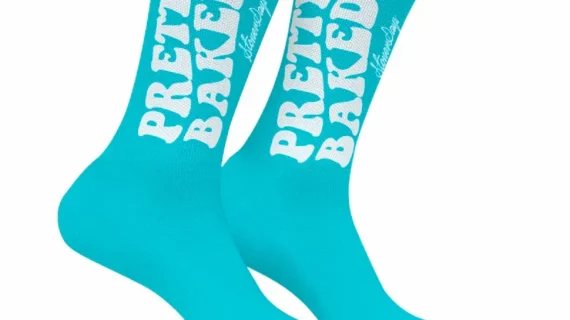 Pretty Baked Teal WEED SOCKS