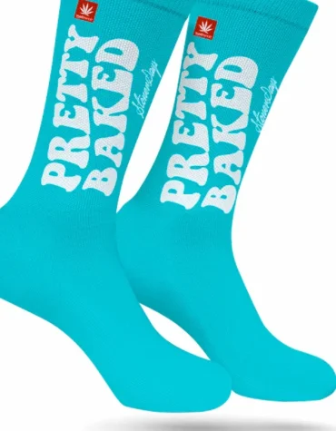 Pretty Baked Teal WEED SOCKS